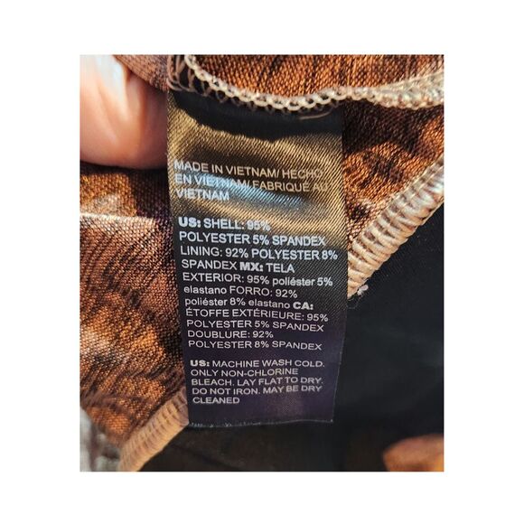 WHBM Women's Gold Metallic Shimmer XS Halter Top Blouse Rouched Waist - Picture 5 of 5